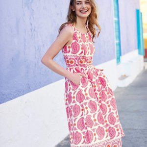 Boden Lizzie Dress - Party Pink Duo Paisley